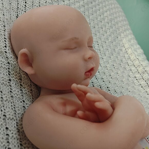 45cm Sleeping Full Platinum Silicone Reborn Baby Dolls Newborn Girl 5.94lbs Baby - Picture 2 of 15
